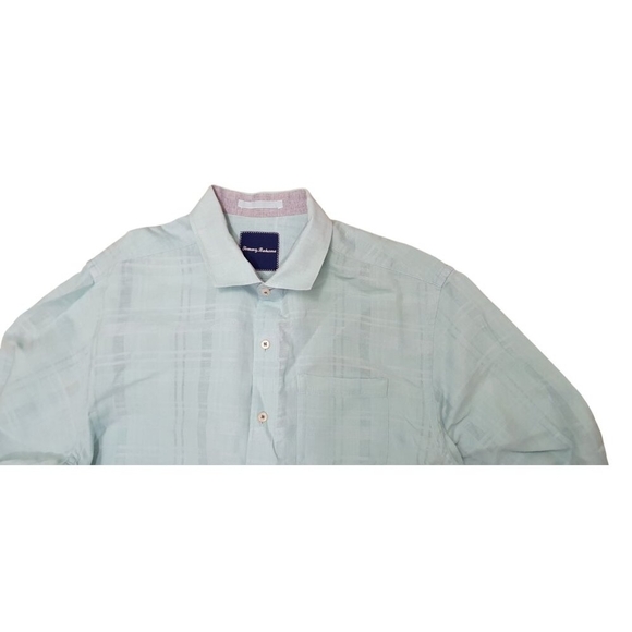 Tommy Bahama Men’s Linen Long Sleeve Shirt Sea Glass Breezer Size L - Picture 4 of 12